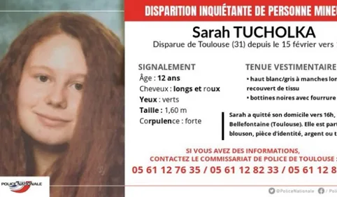 Sarah, la Toulousaine de 12 ans, a été retrouvée saine et sauve