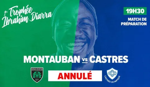 Cas positif de COVID à l'USM : Le match Montauban - Castres annulé