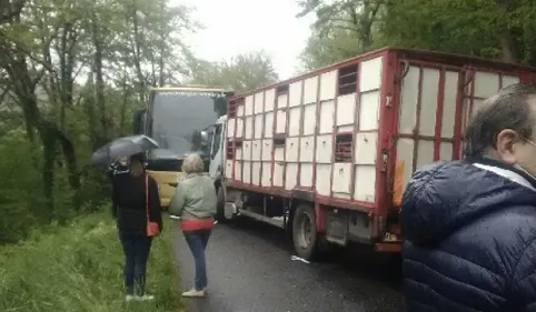 Fontrieu : Une collision entre un poids lourd et un bus scolaire...