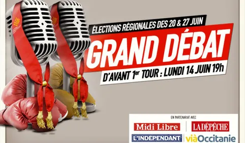 Le Grand Débat des élections régionales en Occitanie lundi soir sur...