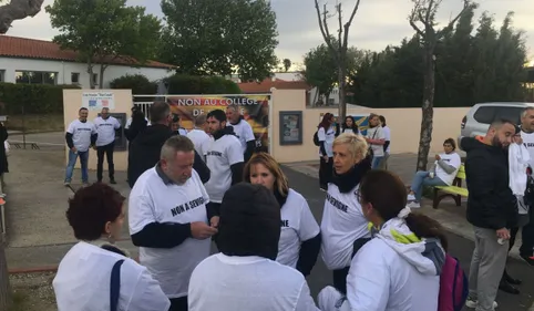 Pollestres : "Non au collège Sévigné", l'école primaire bloquée