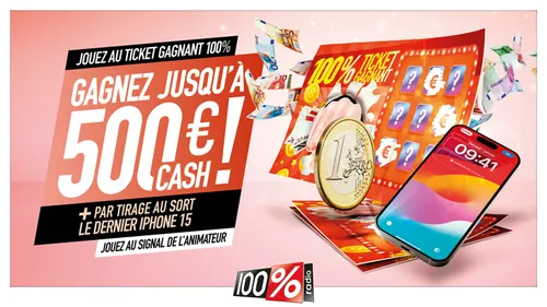 Le ticket gagnant et l’iPhone 15 !