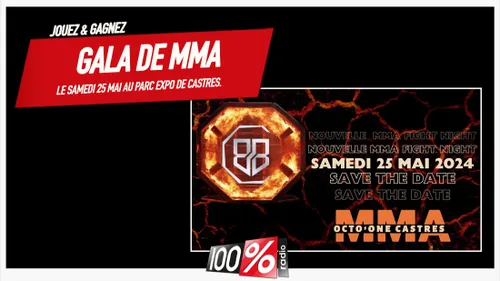 Gagnez vos invitations au Gala de MMA au Parc Expo de Castres. 