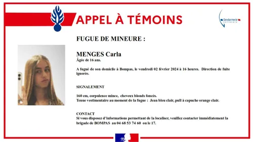 Disparition d'une adolescente dans les Pyrénées-Orientales