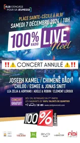 Le 100% radio live annulé !