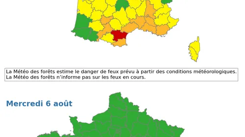 Vigilance rouge incendie dans l'Aude ce mardi, et épisode de...