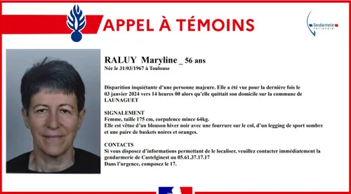 Disparition inquiétante. Avez-vous aperçu Maryline près de Toulouse ?