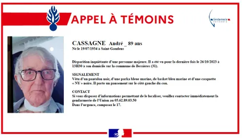 Haute-Garonne. André a été retrouvé à Bessières