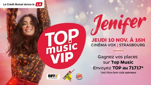 Jenifer en Top Music VIP à Strasbourg