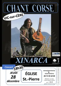 Vic sur Cère (15) : Concert de Xinarca, chant et cistre corses 