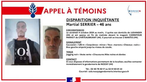 Disparition inquiétante à Lusanger : un appel à témoins lancé