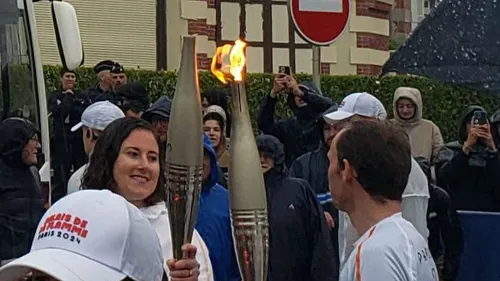 La flamme olympique traverse le Calvados