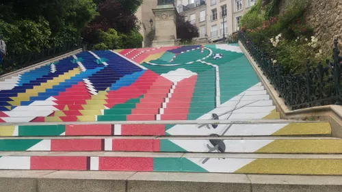 Blois : les escaliers Denis-Papin à l'heure olympique