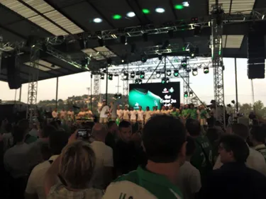 Mickey 3D et Yannick Noah à l’inauguration du maillot des Verts de...
