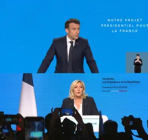 Présidentielle : Emmanuel Macron vainqueur avec 55% des voix selon...