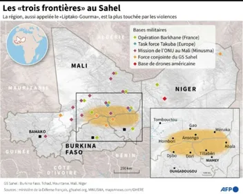 Les "trois frontières" au Sahel, foyer de crise multiforme