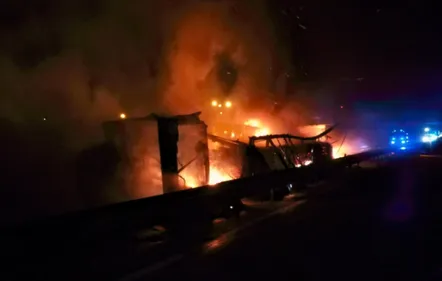 Poids-lourd en feu à Saint-Dizier