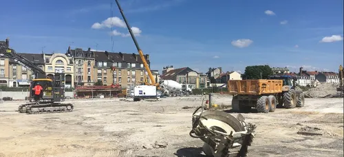 Le chantier de l'aqualudique de Reims