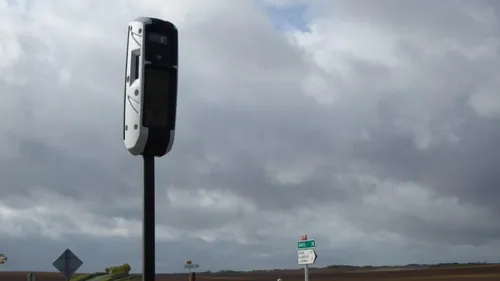 Un radar tourelle à la frontière de l'Aube.