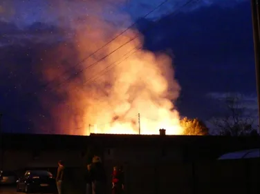 Une maison dévastée par un incendie