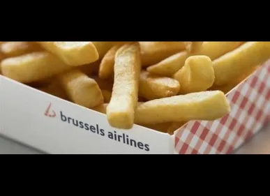 Frites et gaufres à bord de Brussels Airlines