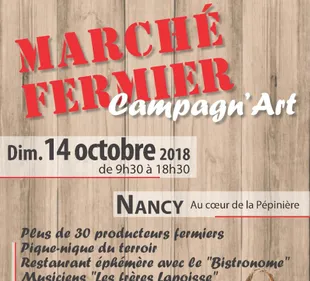 Marché fermier Campagn’art au Parc de la Pépinière à Nancy