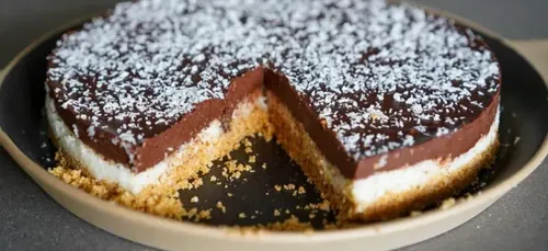 Recette tarte bounty chocolat coco sans cuisson facile