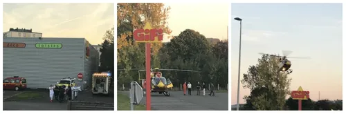 Chute sur la voie publique un homme très grièvement blessé