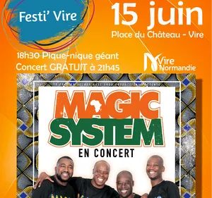 FestiVire 2019 : Magic System à Vire Normandie le 15 juin