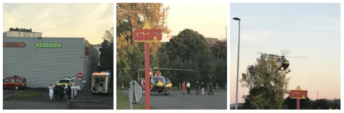Chute sur la voie publique un homme très grièvement blessé