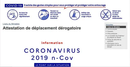 L'attestation pour vous déplacer est téléchargeable