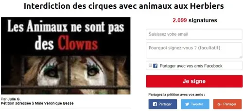 Les Herbiers : une pétition contre les cirques avec animaux