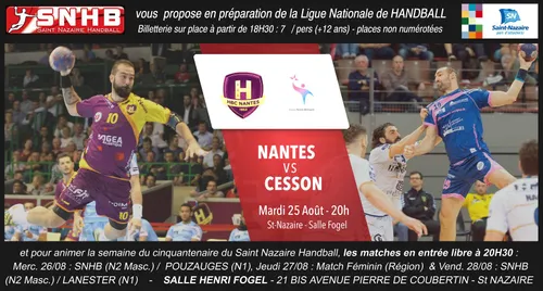 Handball : HBC Nantes-Cesson-Rennes ce soir à Saint-Nazaire