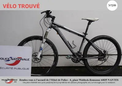 Vélo volé ? Venez le récupérer à Nantes !