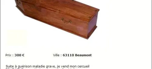 Suite à une guérison, il vend son cercueil...