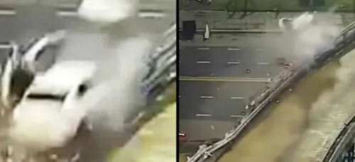 Ce jeune homme survit à un incroyable crash de voiture !