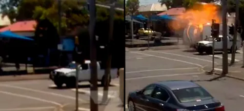 Un homme se téléporte-t-il juste avant une explosion ? La vidéo...