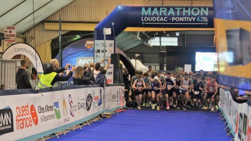 Marathon Loudéac-Pontivy : Loïc Thépaut et Vannessa Le Métayer dans...
