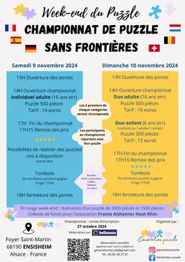 Week-end du puzzle : Championnat de puzzle sans frontières