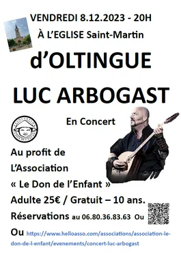 Concert caritatif de Luc Arbogast