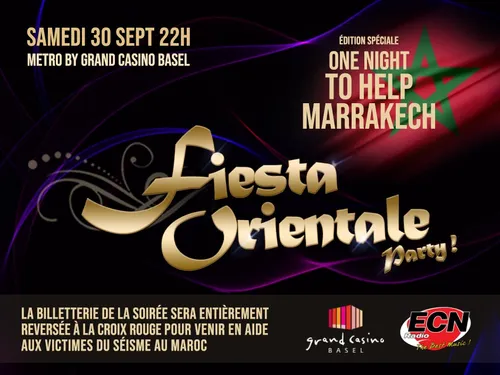 Fiesta Orientale Party édition spéciale ONE NIGHT TO HELP MARRAKECH