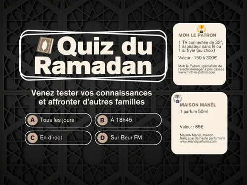 Quiz du Ramadan : gagnez une TV connectée, un aspirateur sans fil...