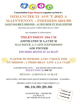 MAINTENON - Loto de l'association Enjoy Moment