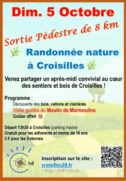 CROISILLES - Randonnée nature et visite Moulin de Mormoulins