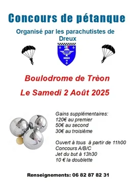 TRÉON - Concours de pétanque des parachutistes de Dreux