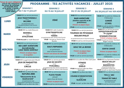 CHÂTEAUDUN - Activités 100% ados