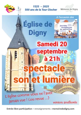 DIGNY - Spectacle Son et Lumière à l'église