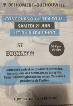 BELHOMERT-GUÉHOUVILLE - Concours de pétanque