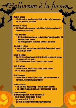 VILLIERS-SAINT-ORIEN - Halloween à la ferme pédagogique