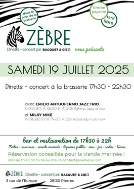PIERRES - Soirée dînette et concert JAZZ en extérieur à la...